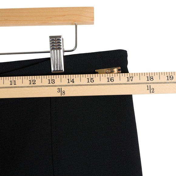 Tory Burch Dress Pants Black Wool Blend Ankle Pants Side Zip Size 10 - Picture 5 of 12